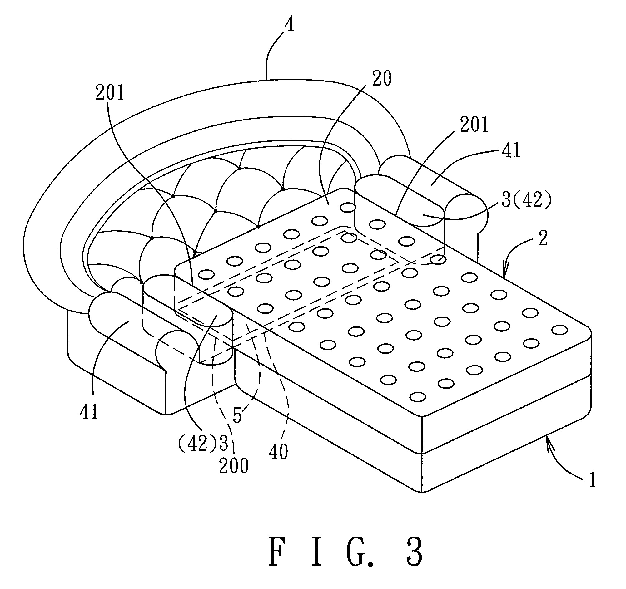 Inflatable bed adapted for use with a sofa