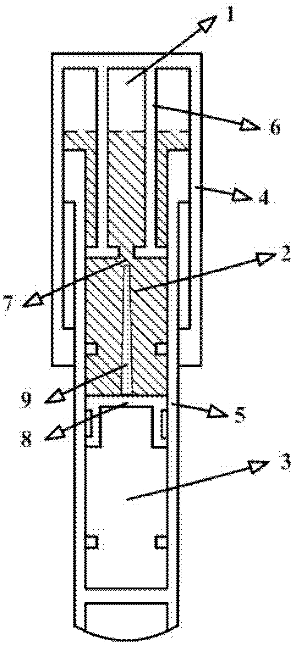 Conical damping hole type buffer for undercarriage of passenger plane