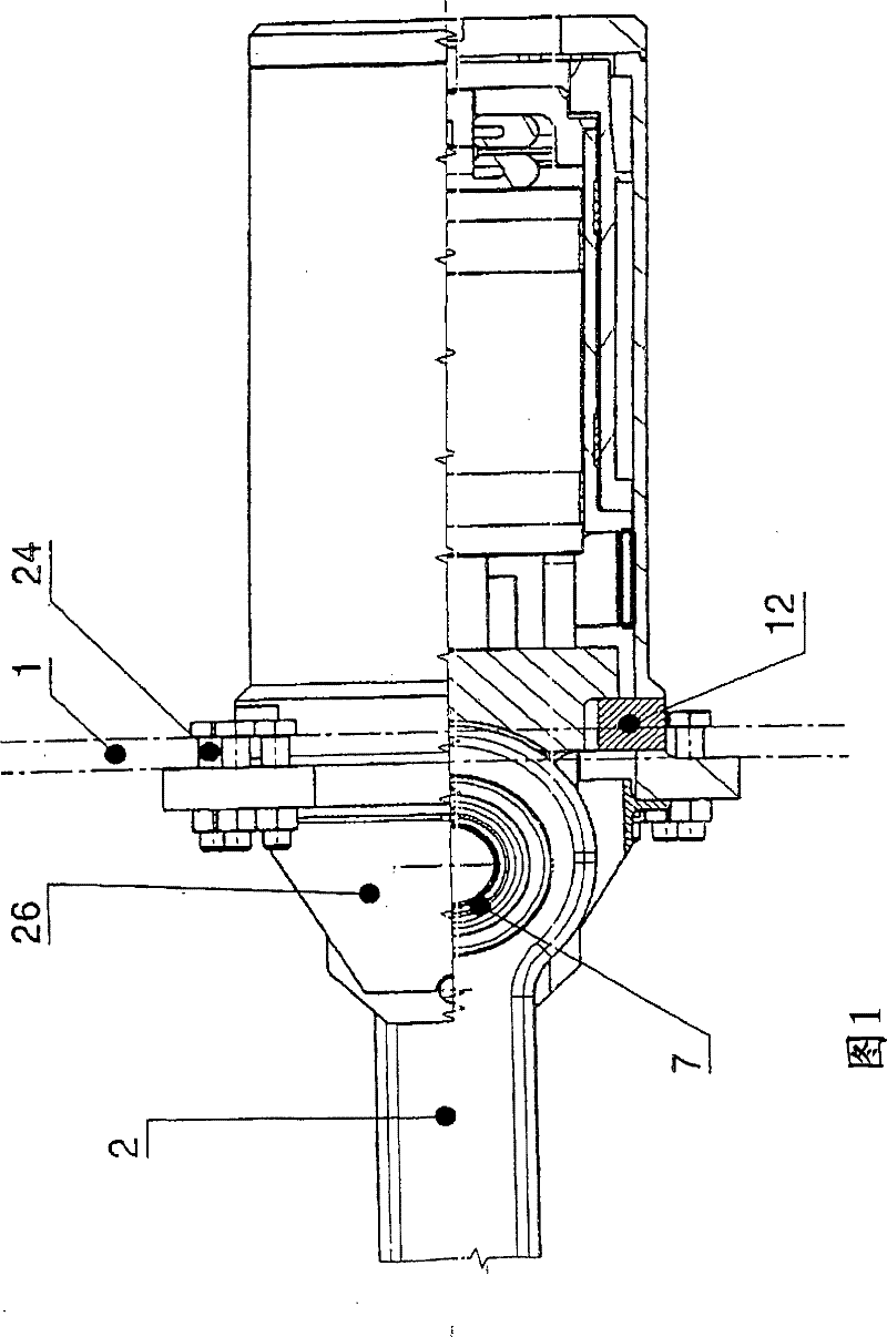 Pulling and pushing device for a central buffer coupling of rail vehicles