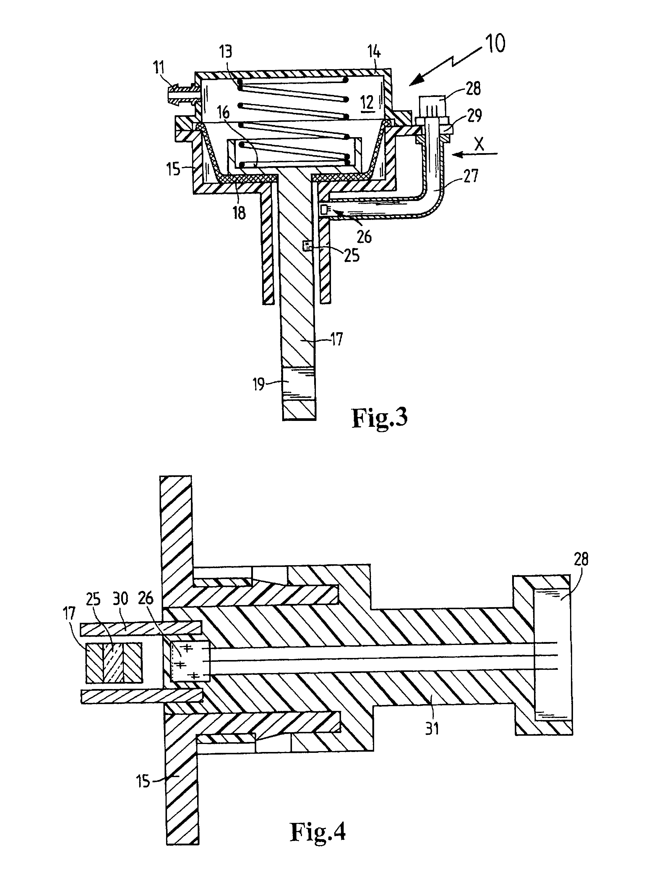 Actuator element with position detection