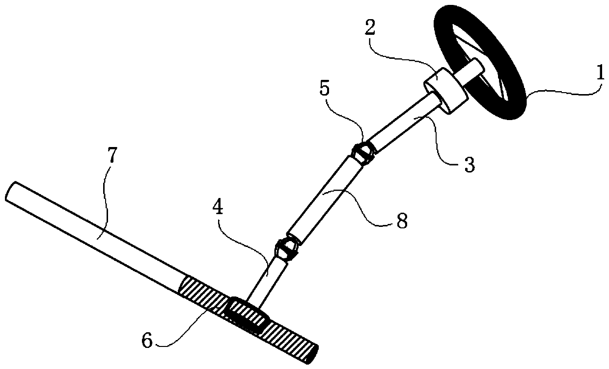 Variable speed ratio steering system based on cross shaft universal joint