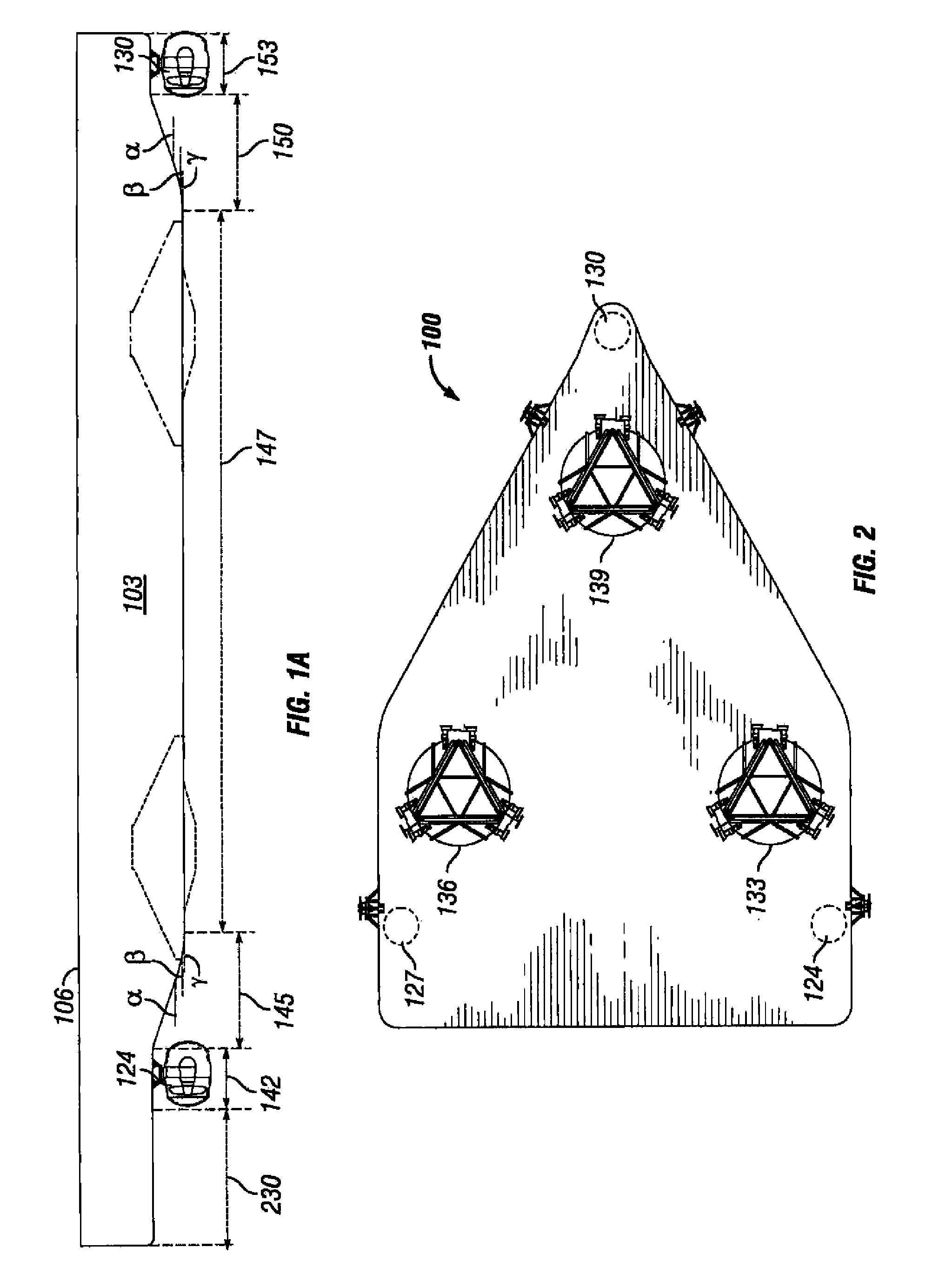 Vessel for transporting wind turbines and methods thereof