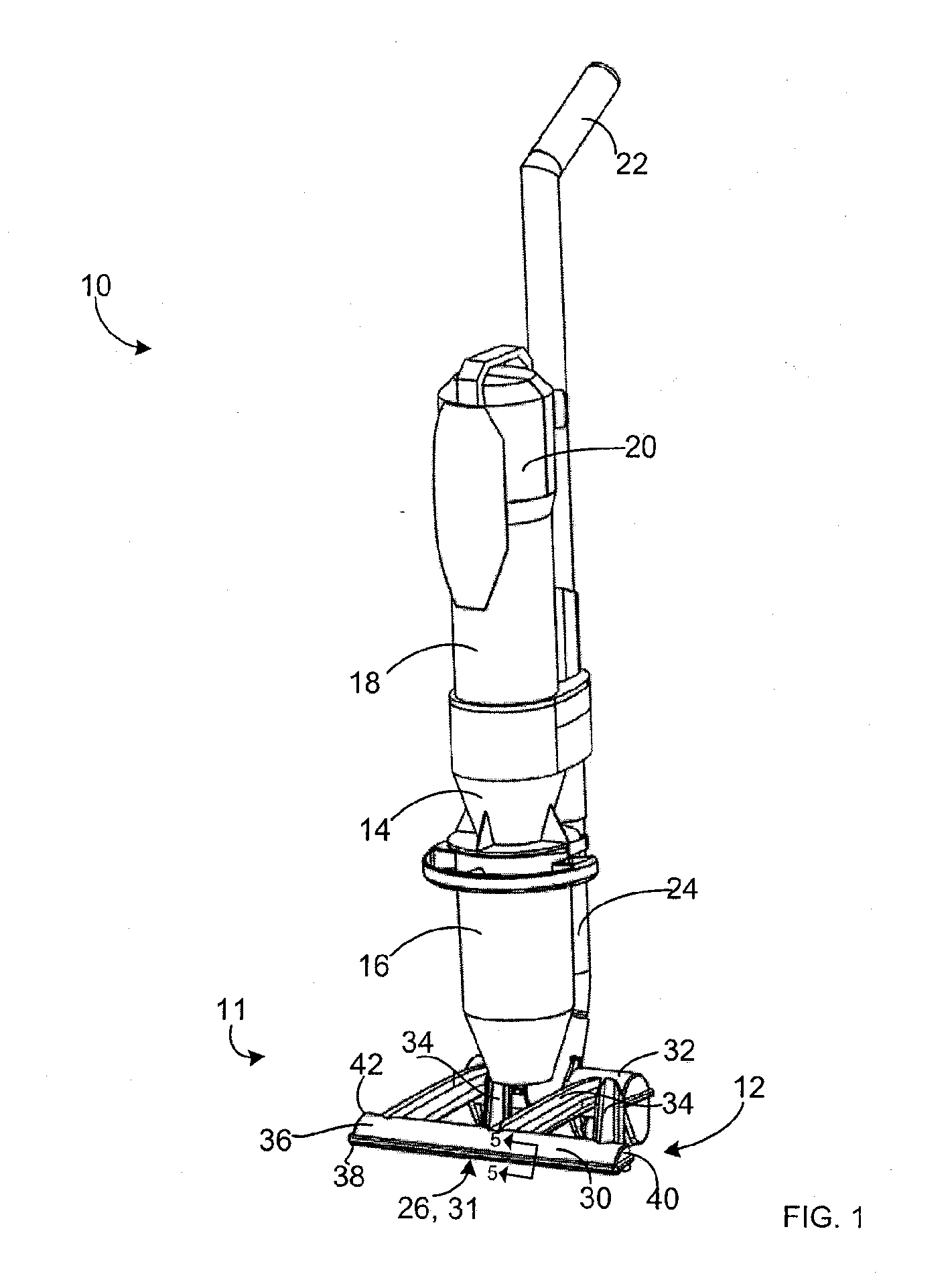 Resistively welded part for an appliance including a surface cleaning apparatus