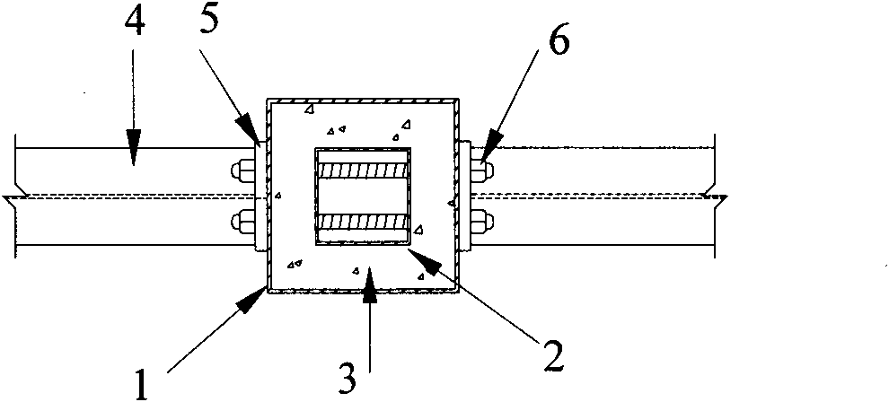 Connecting joint between hollow steel tube concrete column and steel girder and construction method thereof