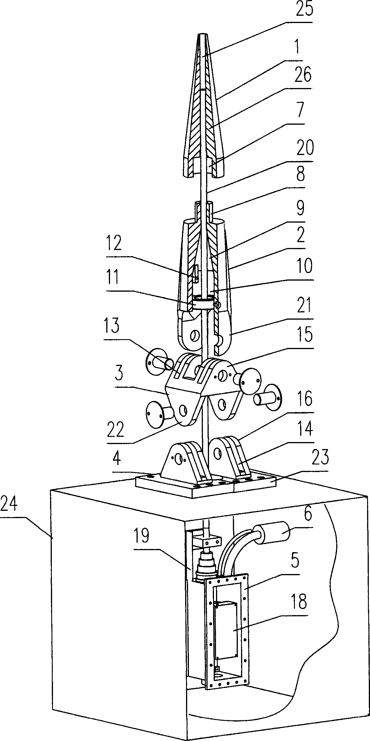 Universal bearing device for connecting steel cable and outboard surveying device and manufacturing method thereof