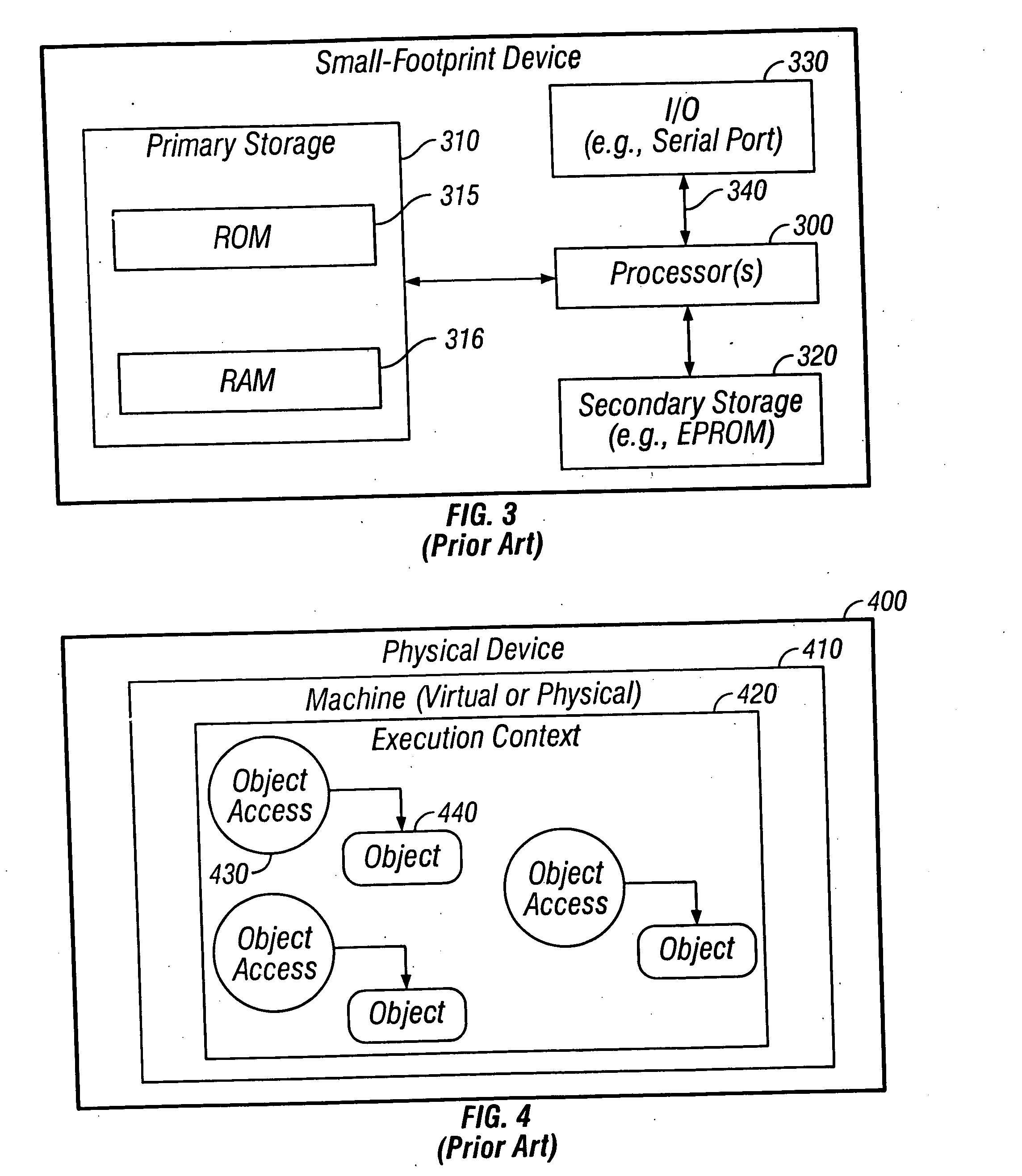 Techniques for permitting access across a context barrier on a small footprint device using an entry point object