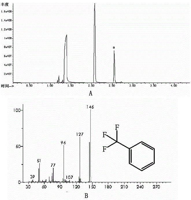 Method for converting benzene into benzotrifluoride through heterogeneous catalysis