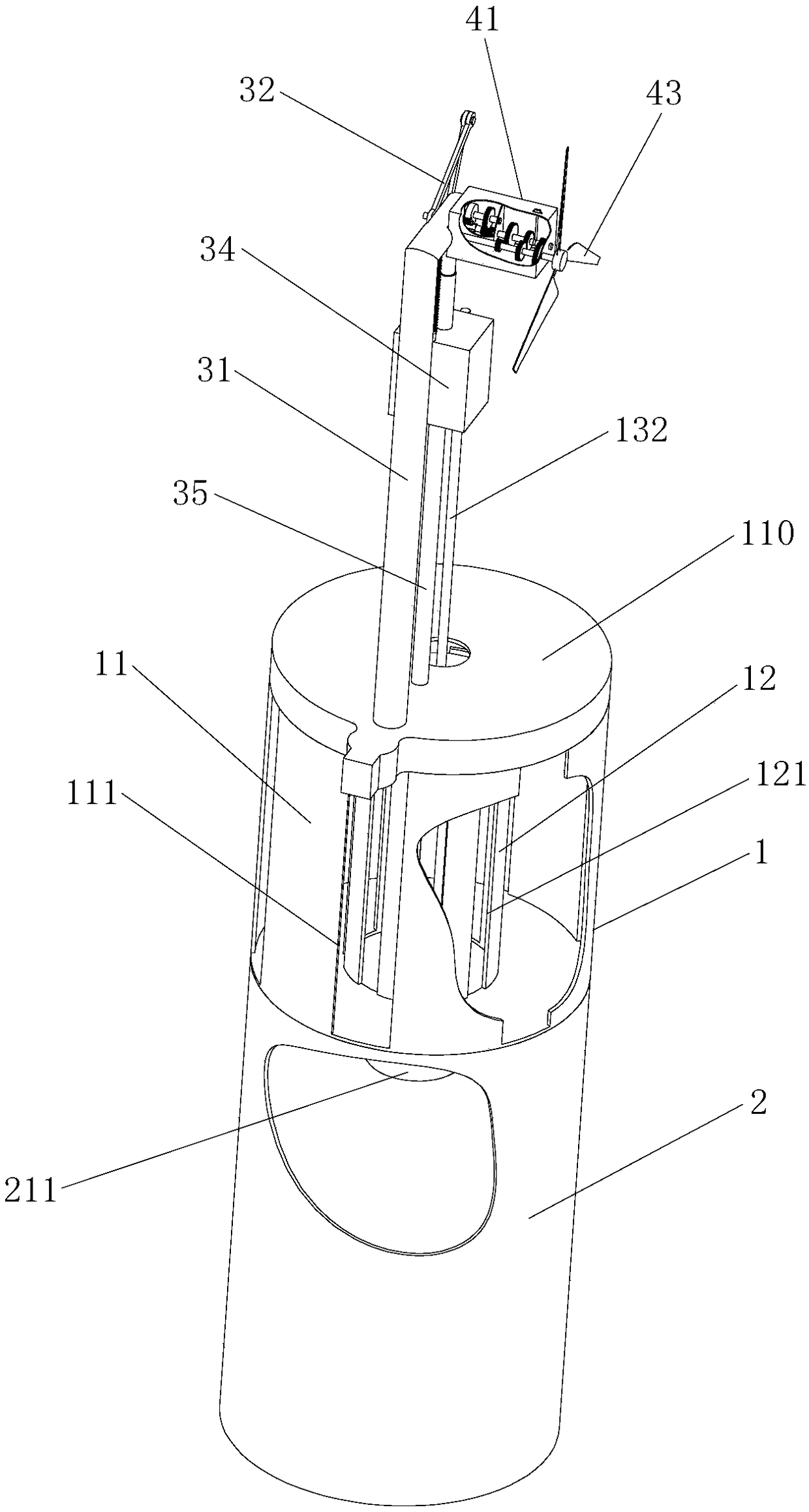 Flea beetle trapping device using wind energy