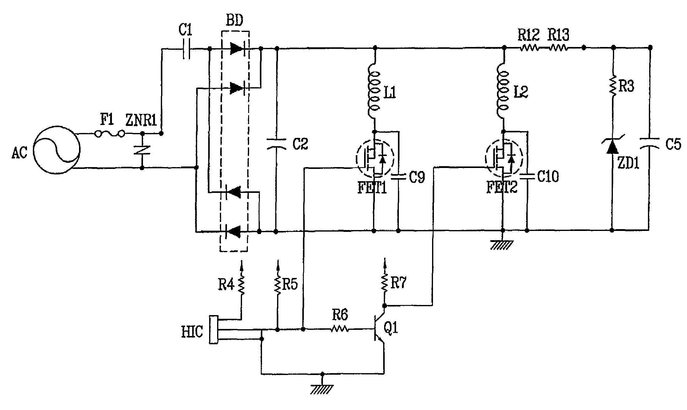 Motor power device and motor including the same
