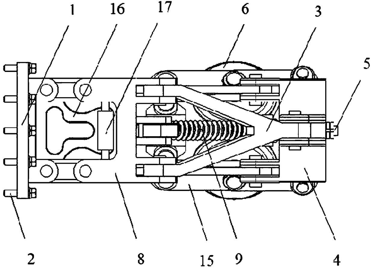 Guiding device for vehicle running mechanism