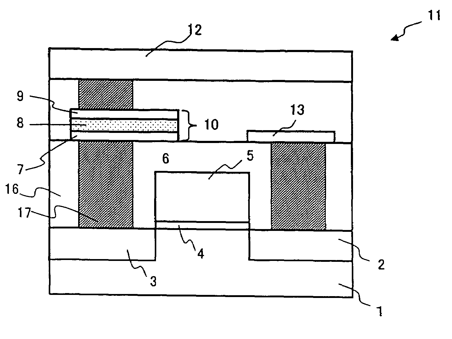 Nonvolatile semiconductor memory device comprising a variable resistive element containing a perovskite-type crystal structure
