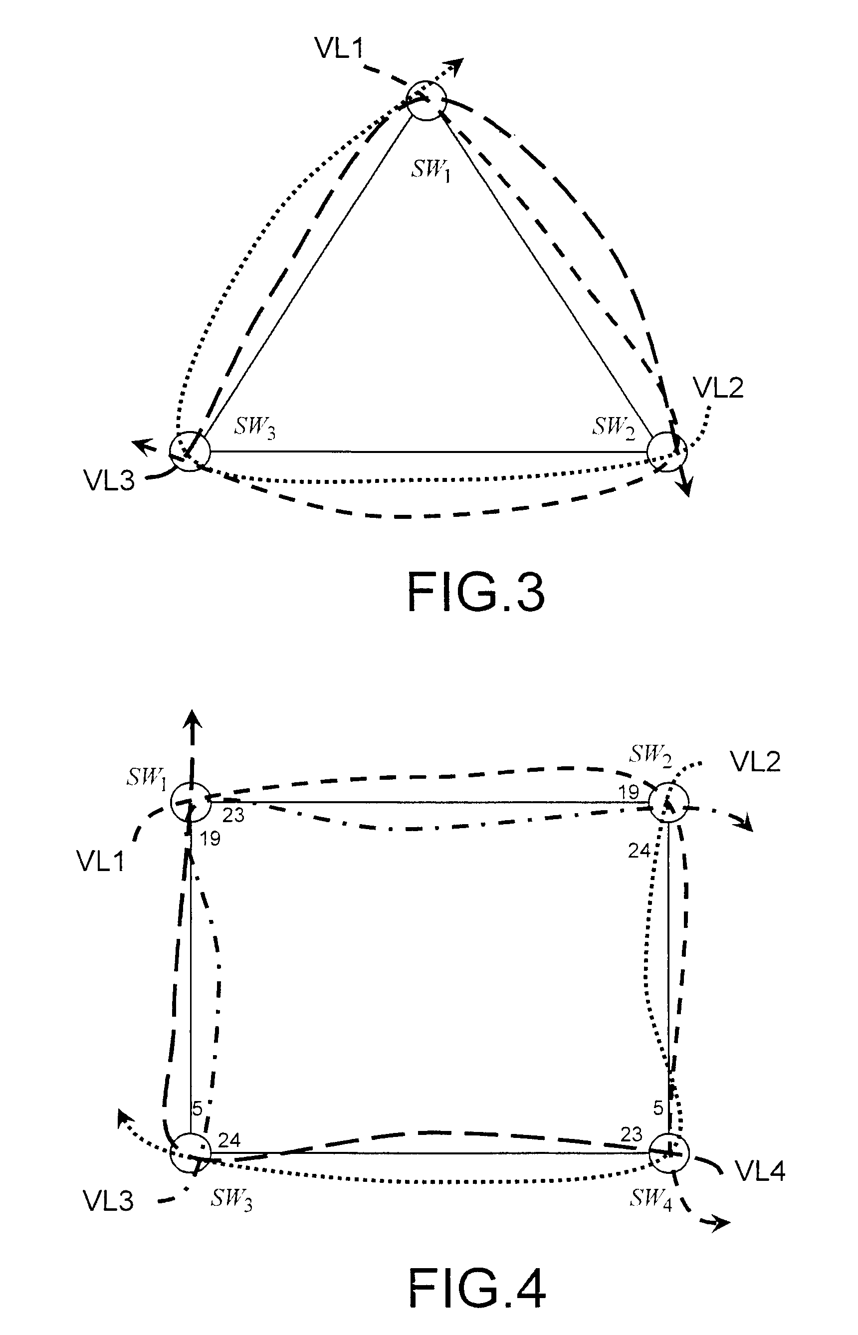 Method of routing virtual links in a frame-switching network with guaranteed determinism