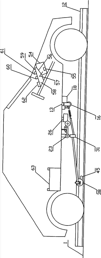 Automatic charging device for electric automobile driving on waterproof rails of road