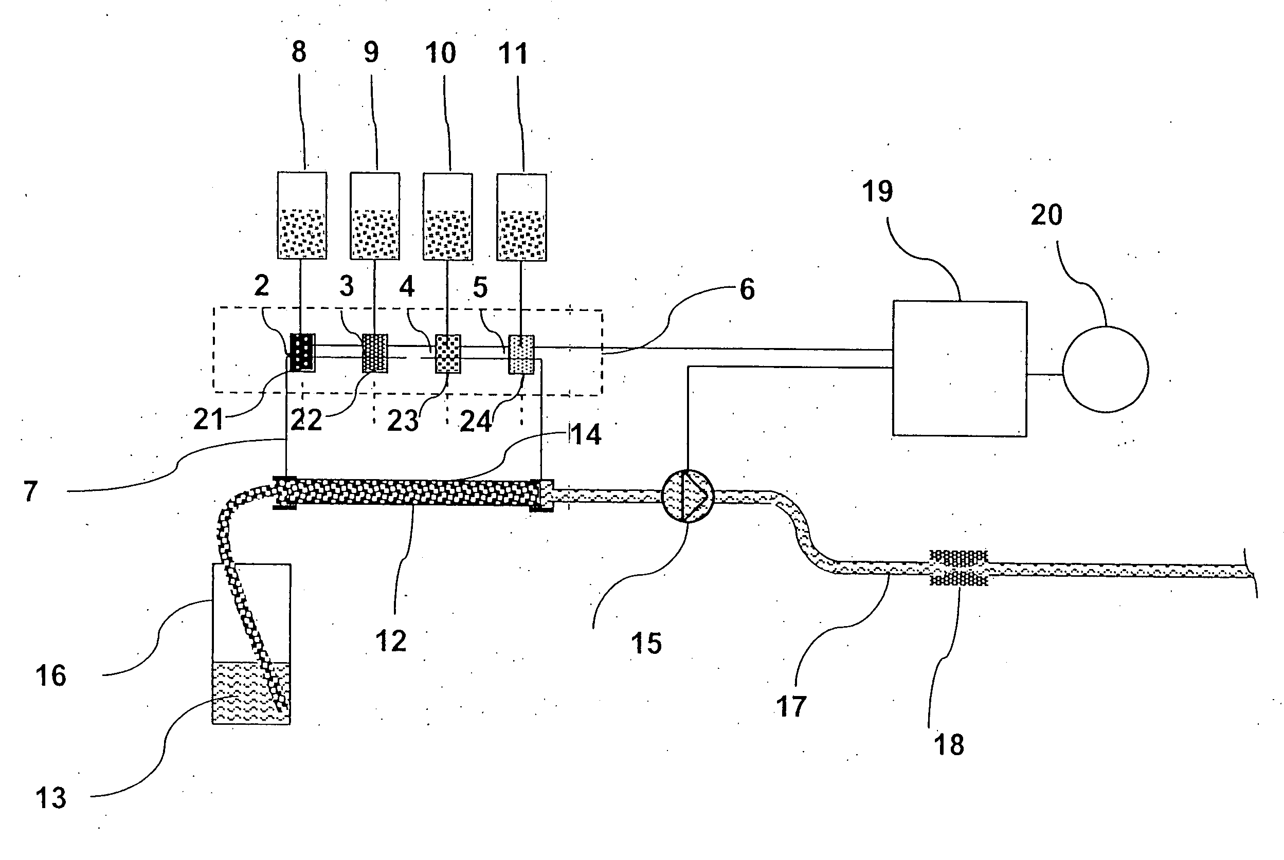Device for dispensing substances