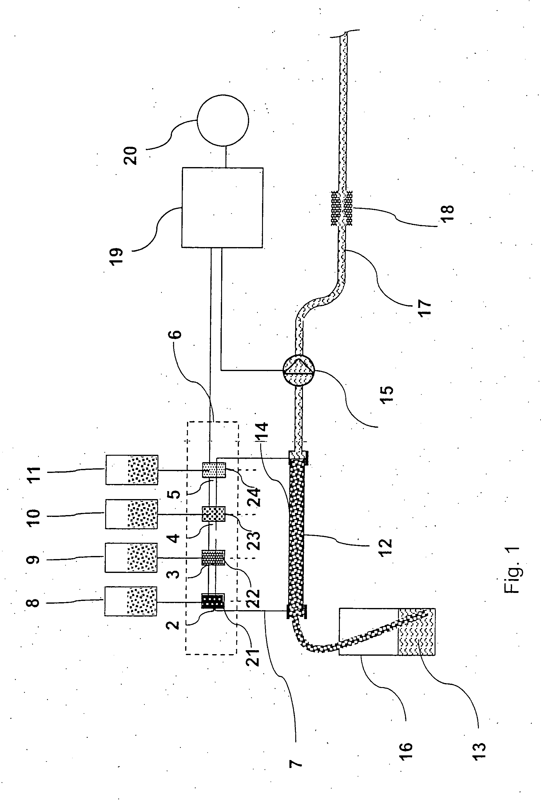 Device for dispensing substances