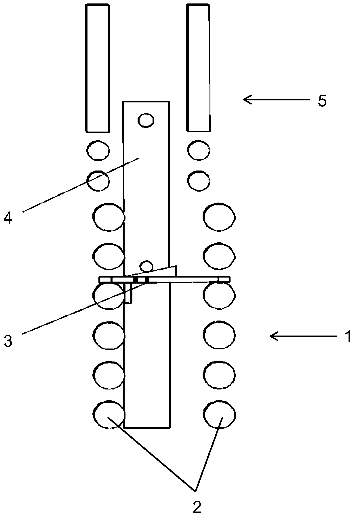 Arc aligning device and arc aligning method used between mold and bending section of continuous casting machine