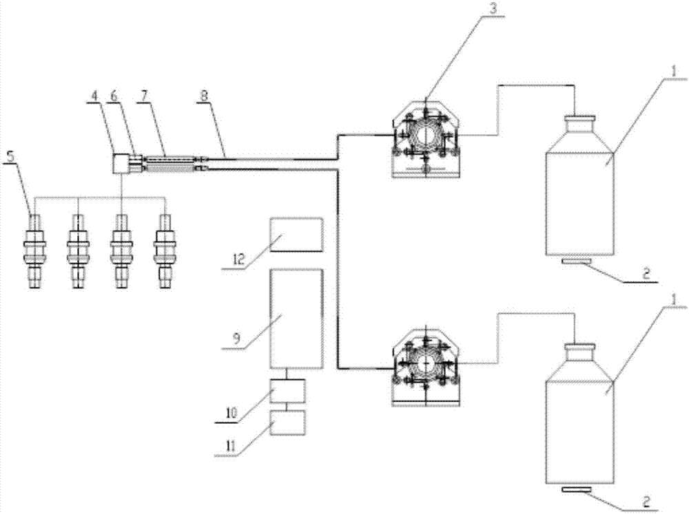 Bench-type automatic spraying device for chick immunity