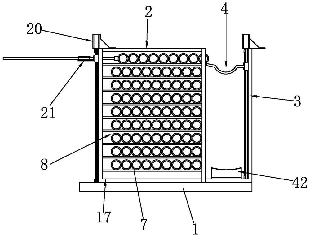 Height-adjustable pipeline storage structure