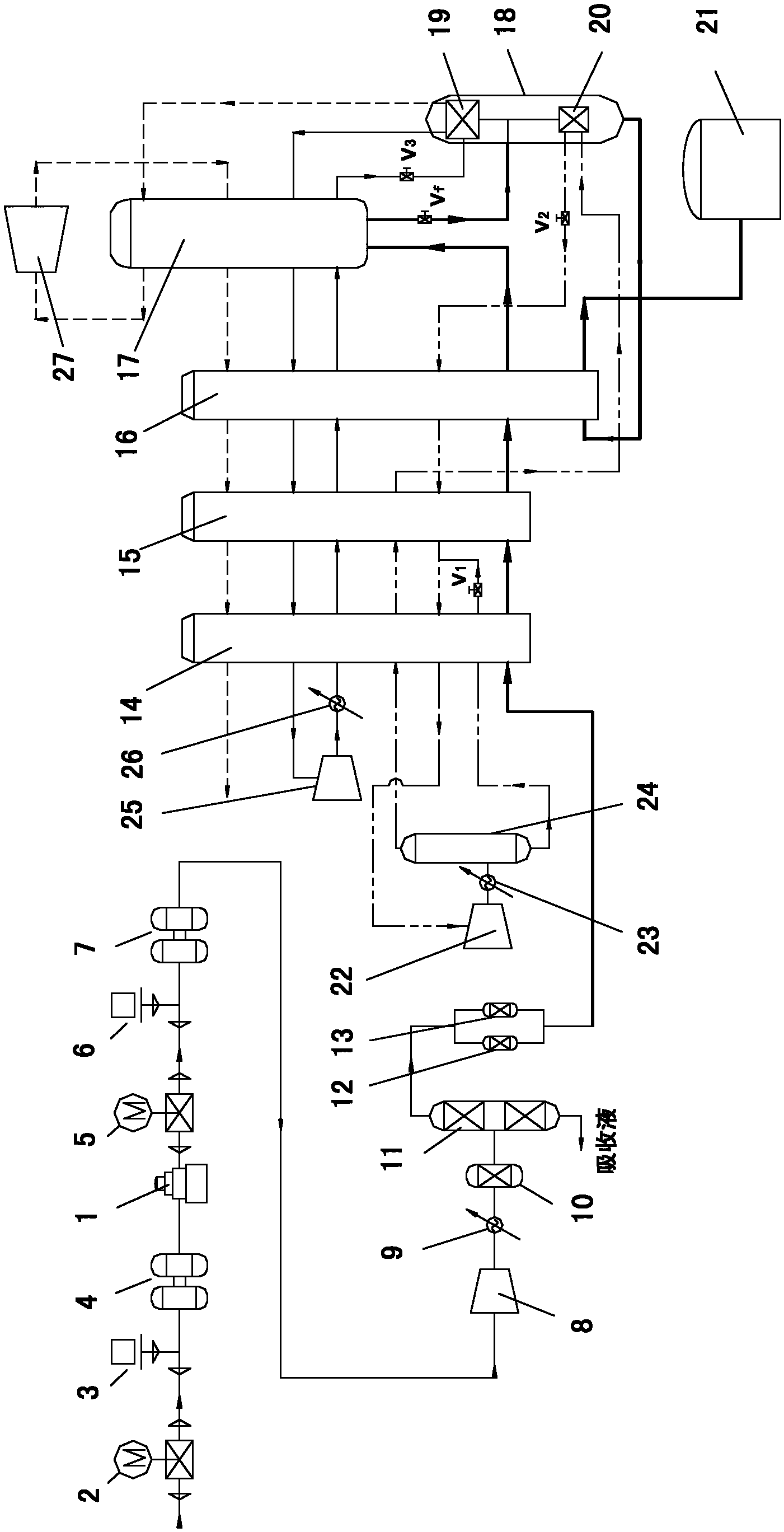 Method for extracting methane contained in low-concentration oxygen-containing coal-seam gas