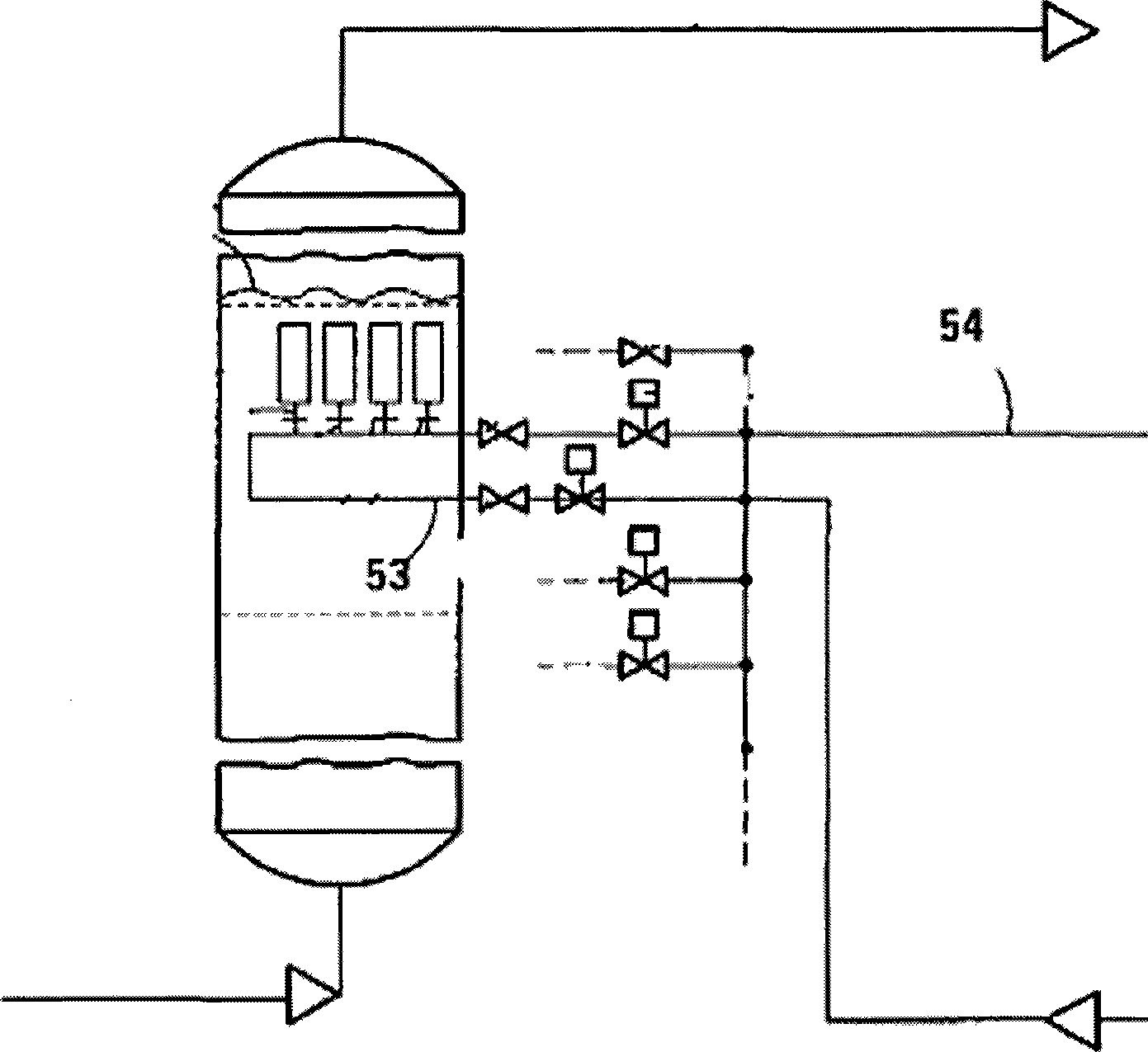 Extraction method of heavy fraction of ft synthetic product from slurry bed reactor