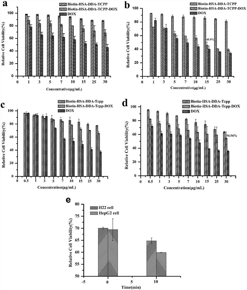 Synthesis of HSA-Biotin-DDA-TCPP molecule and application of HSA-Biotin-DDA-TCPP molecule as photodynamic therapeutic agent and nano-drug