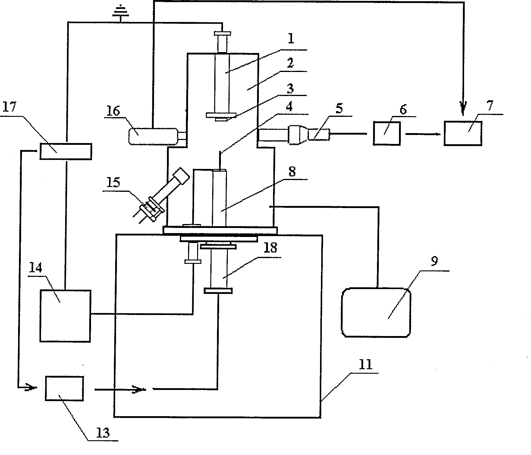 Test apparatus for breakdown strength of material