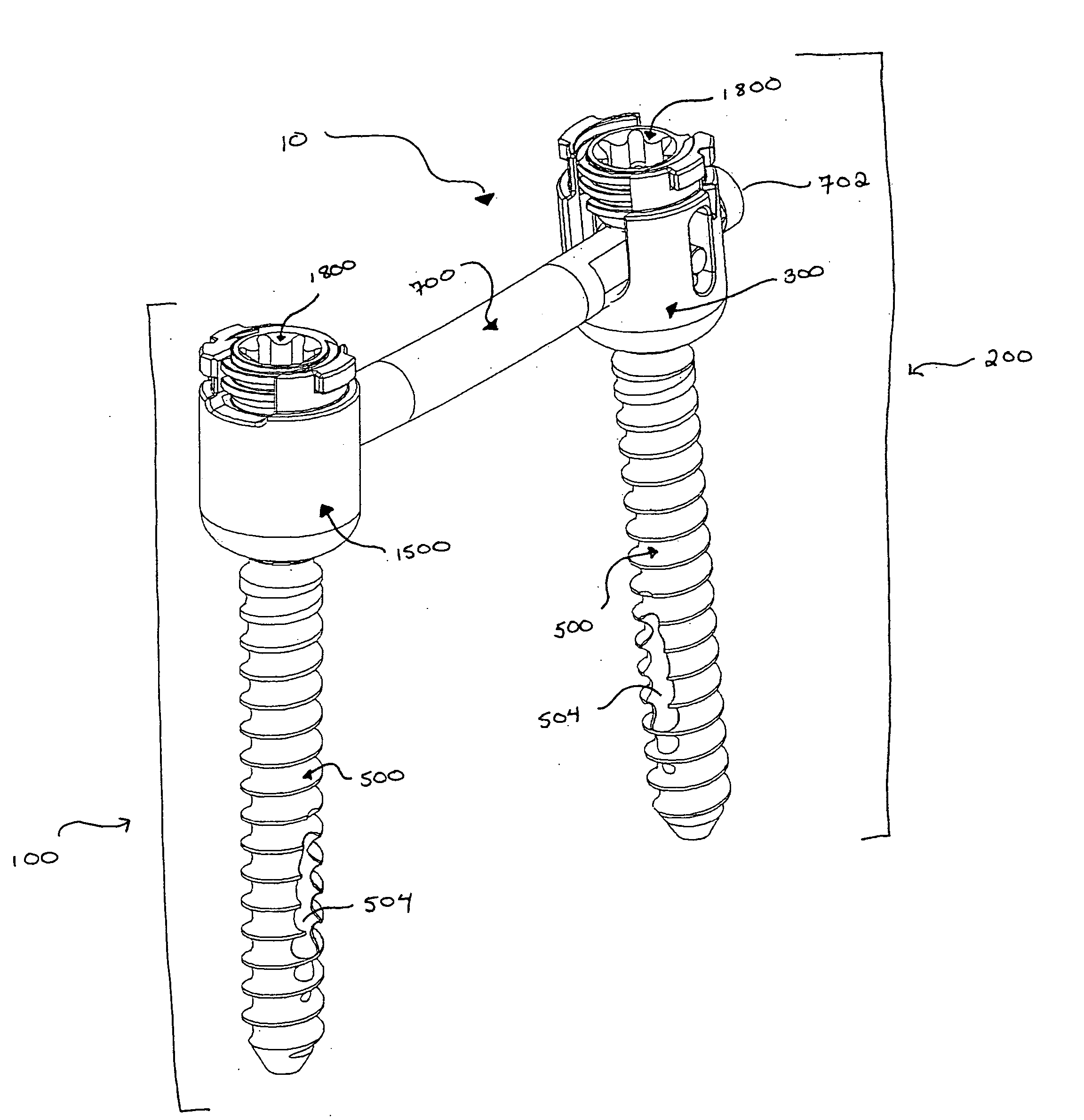 Implant assembly and method for use in an internal structure stabilization system