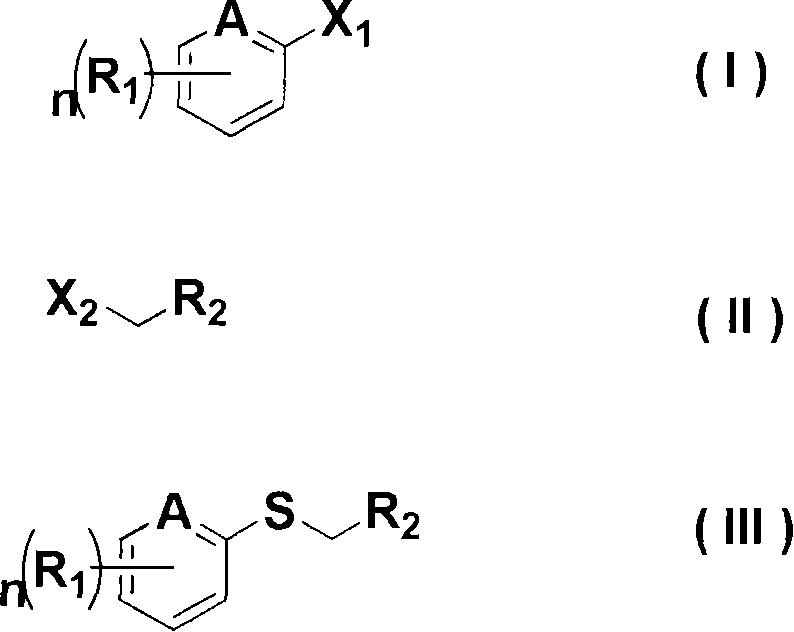 Process for alkyl aryl sulfide derivatives and new sulfide compounds