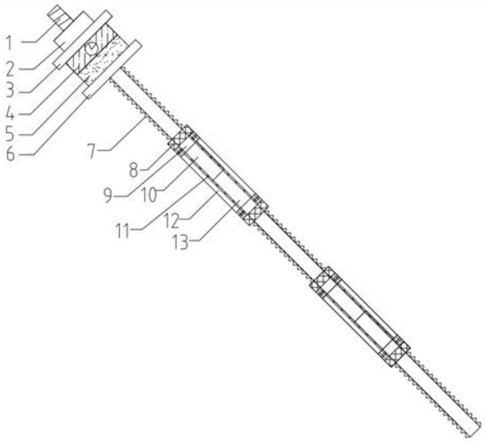 Telescopic automatic pressure relief type anchor rod