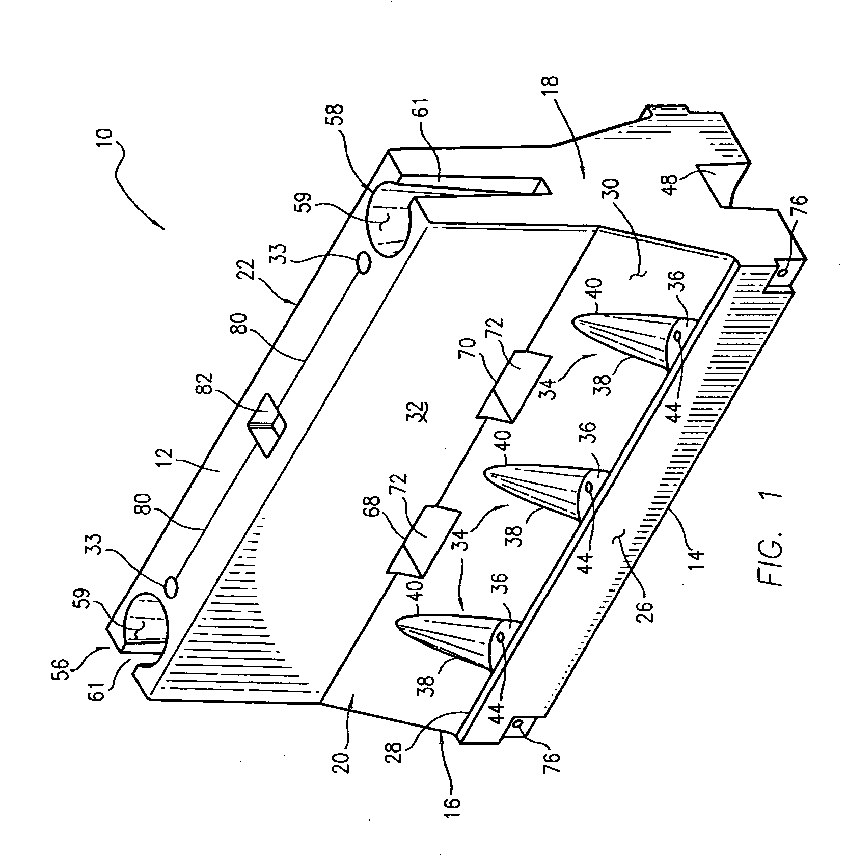 Barrier device with external reinforcement structure