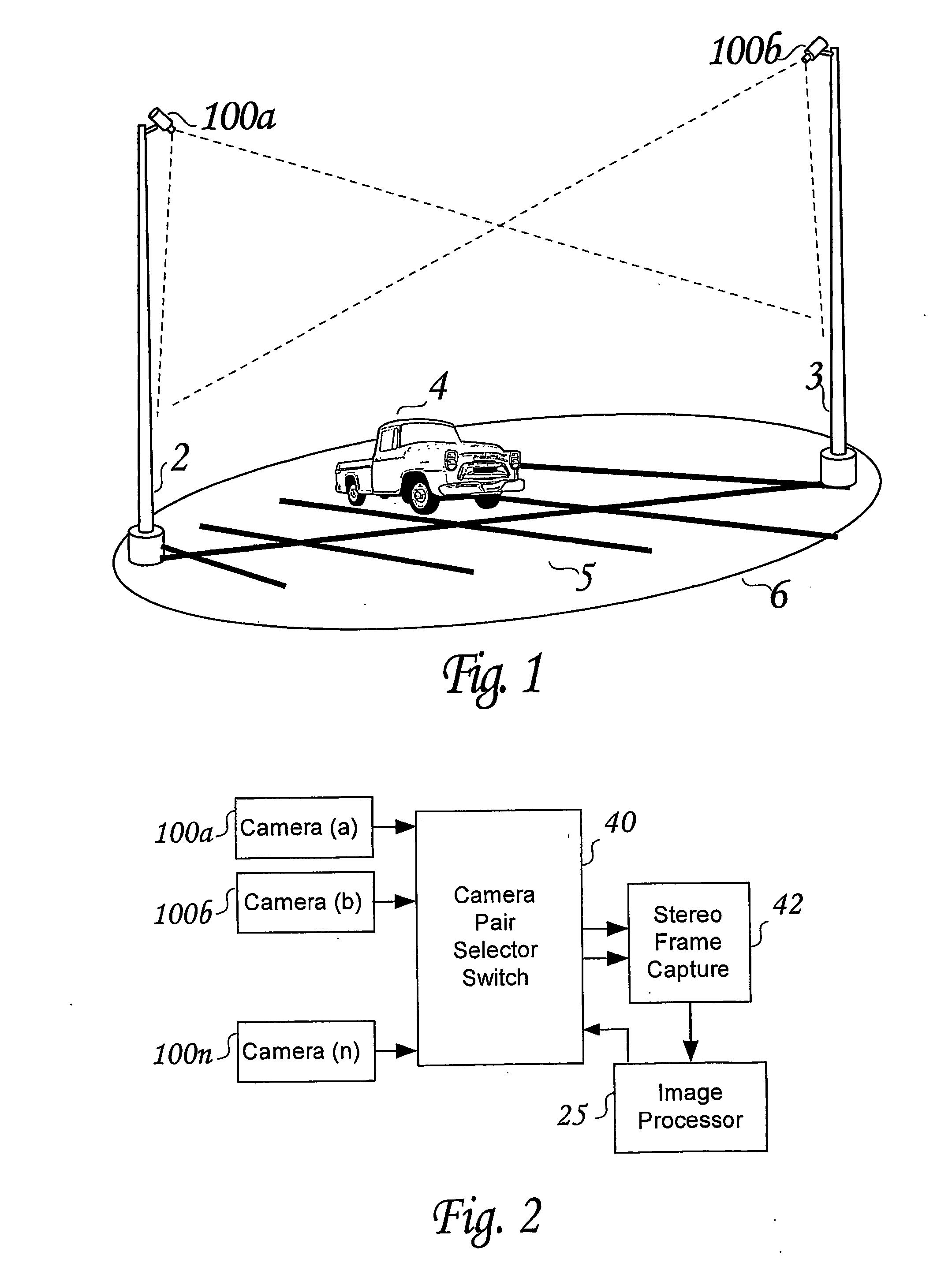 Apparatus and method for sensing the occupancy status of parking spaces in a parking lot