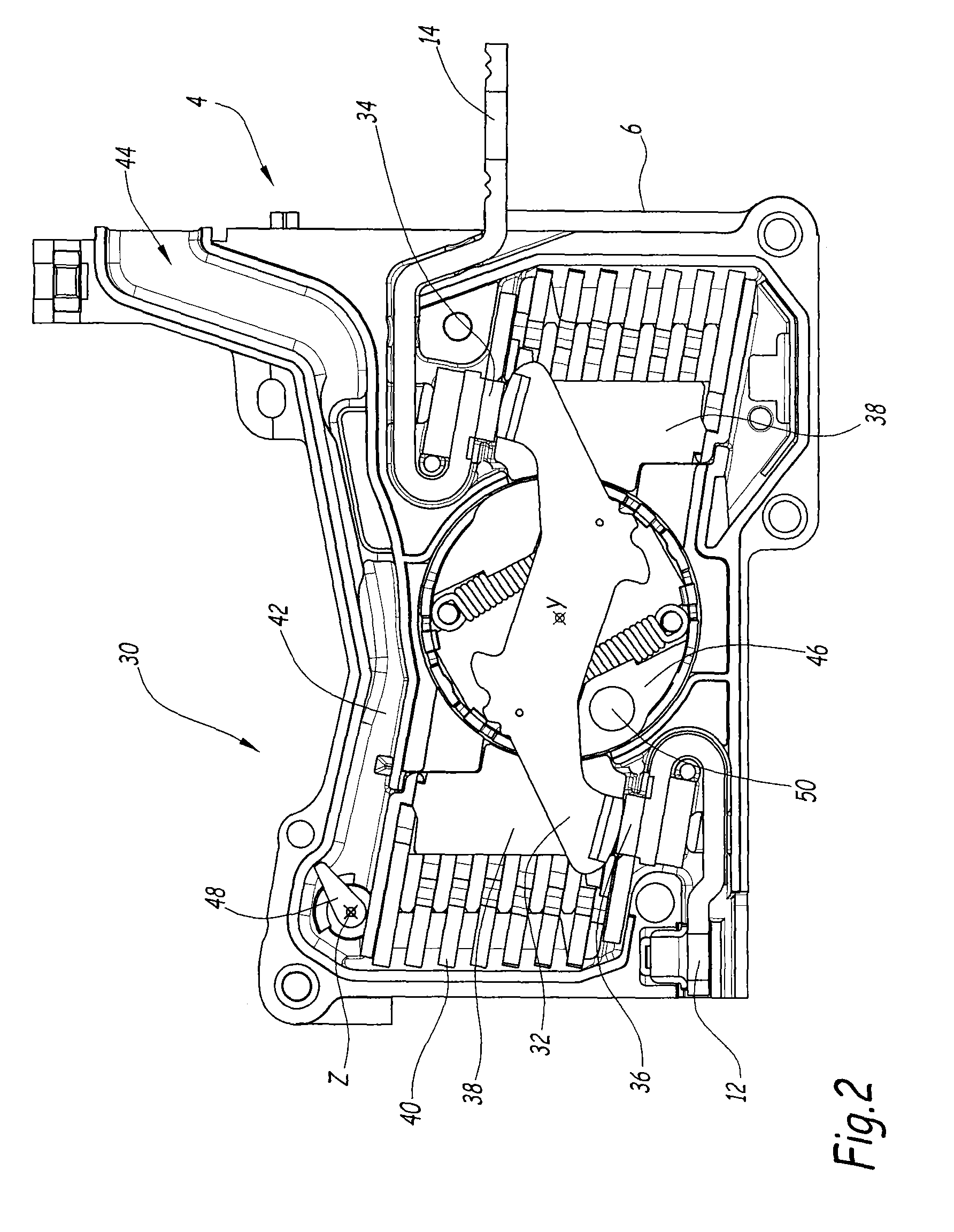 Single-pole switching unit and switching unit comprising one such unit