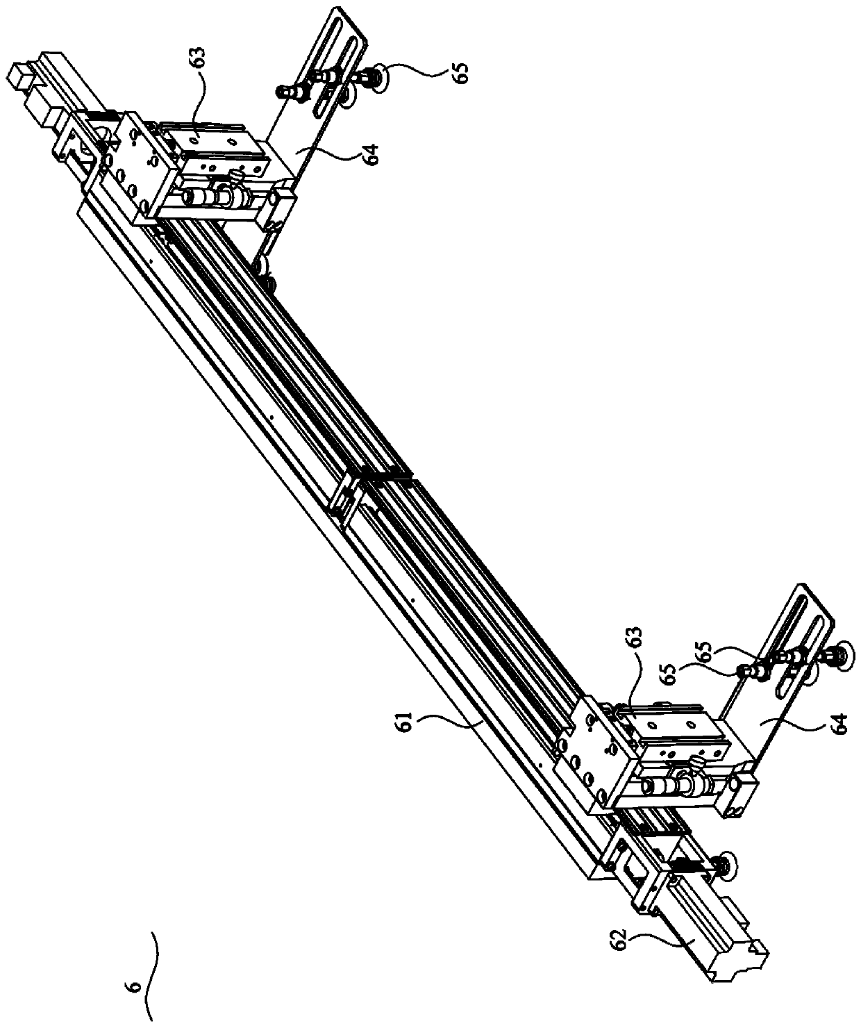 Stripping mechanism and Mylar adhesive tape attaching device