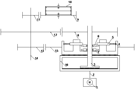 Two-gear intermediate shaft speed changer structure and gear shifting method thereof