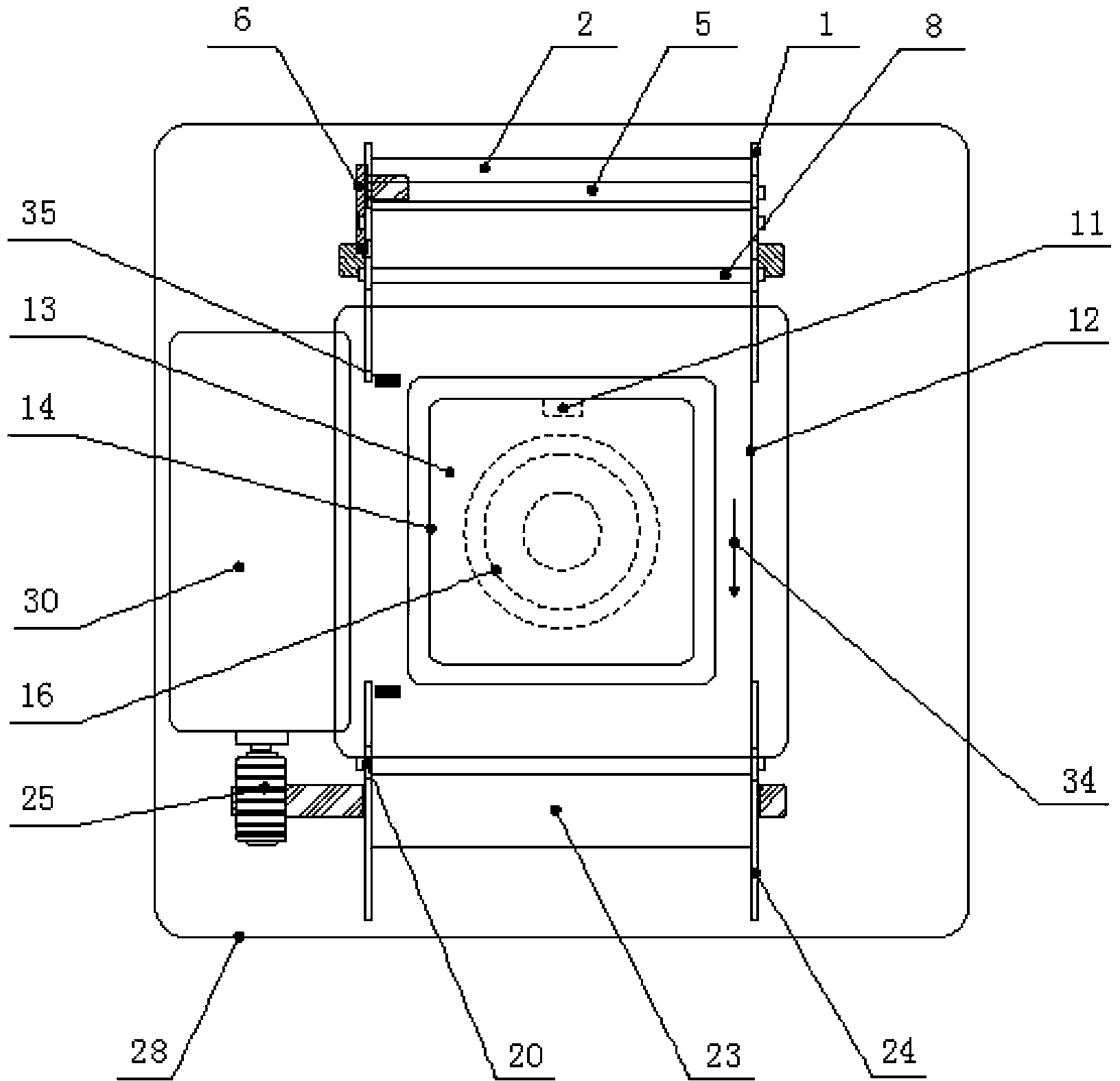 Automatic dust and pollution prevention device of optical window