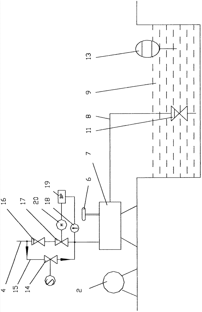 Automatic control device for mine water pump