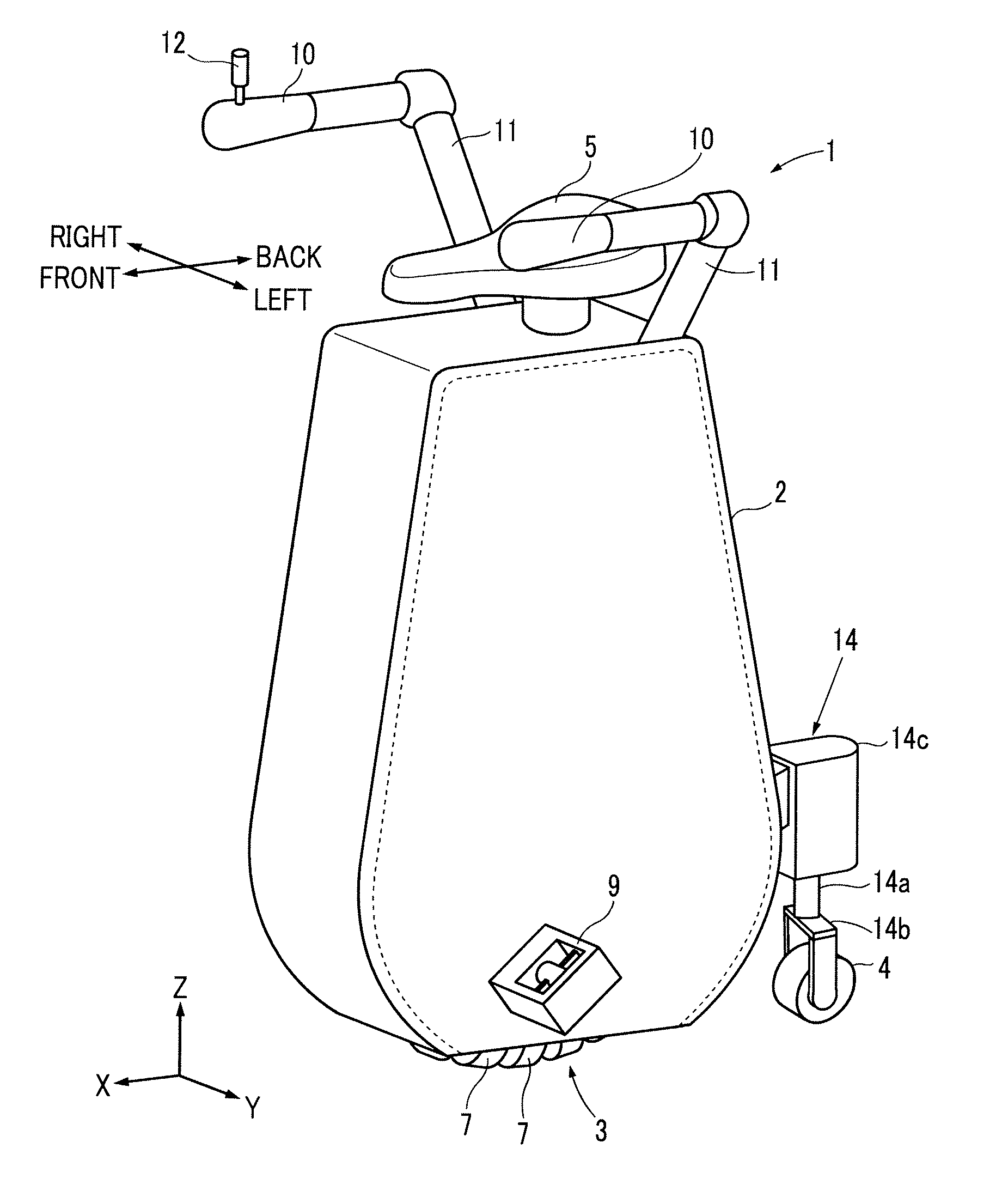 Inverted pendulum type vehicle, and control method of inverted pendulum type vehicle