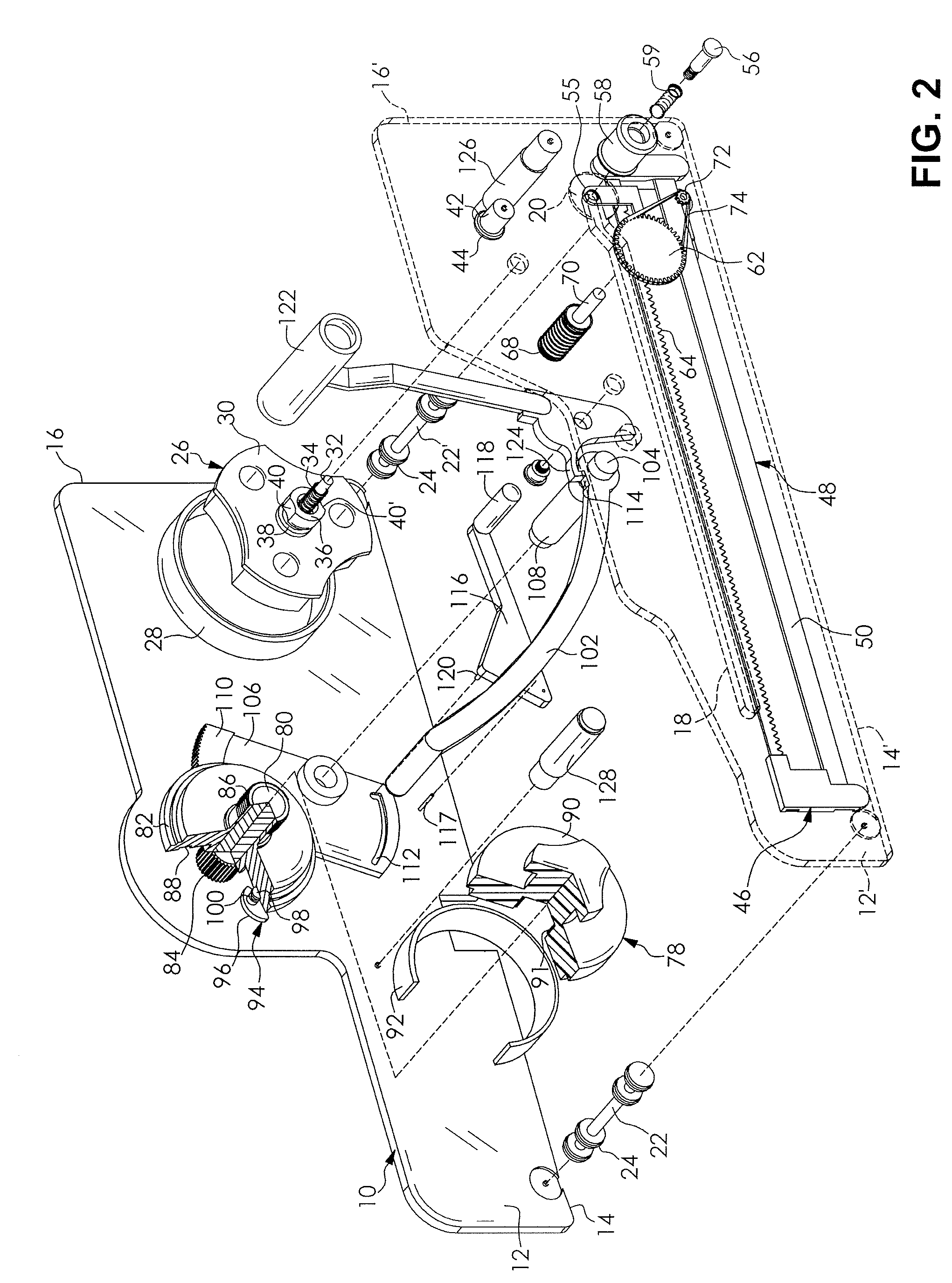 Device for testing the adhesion of a coating to a substrate and method of using same