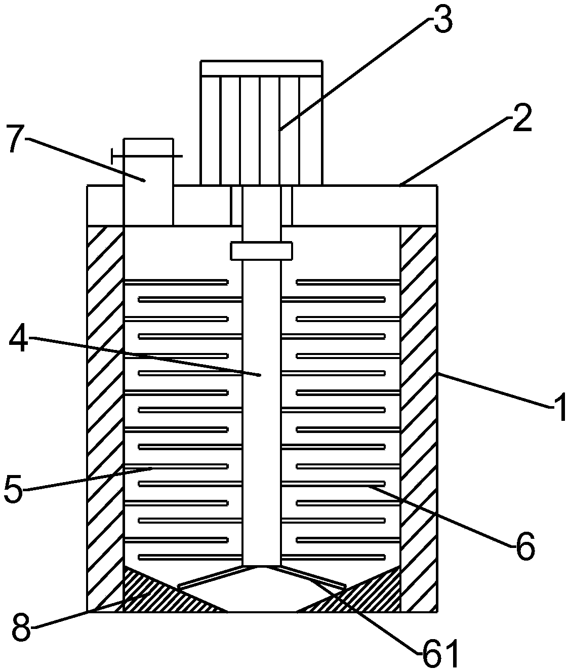 A raw material cleaning and crushing device for biomass pellet fuel