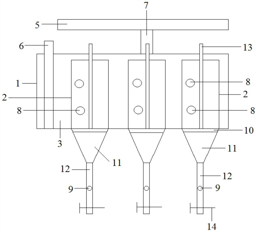 Integrated photobioreactor for efficient treatment and rapid harvesting of rare earth tail water by using flocculated microalgae