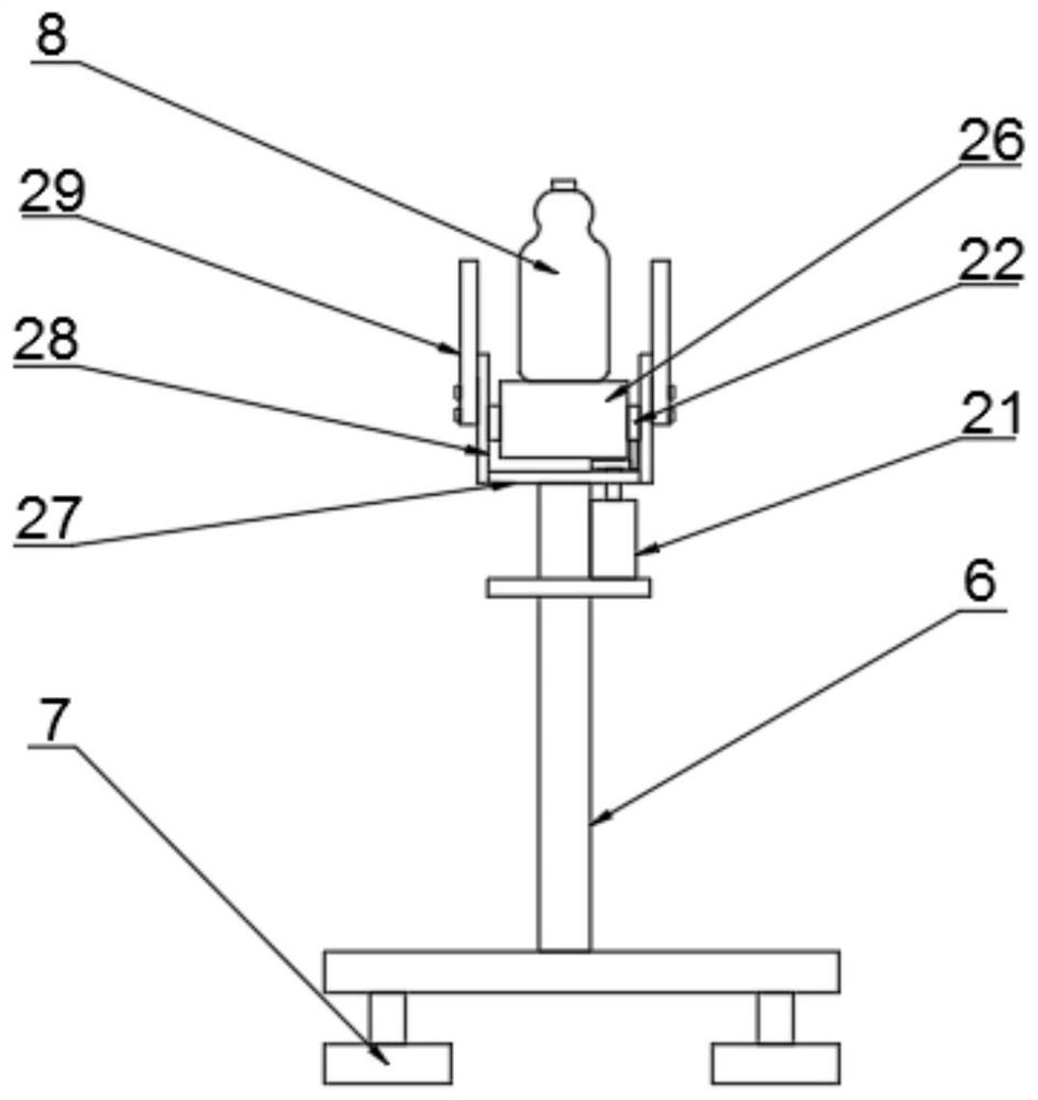 Conveying device for filling machine