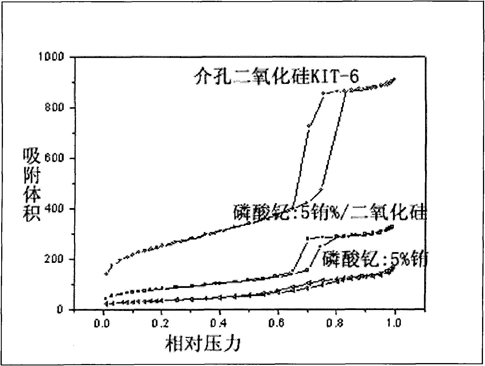 Mesoporous rare earth phosphate fluophor and preparation method thereof