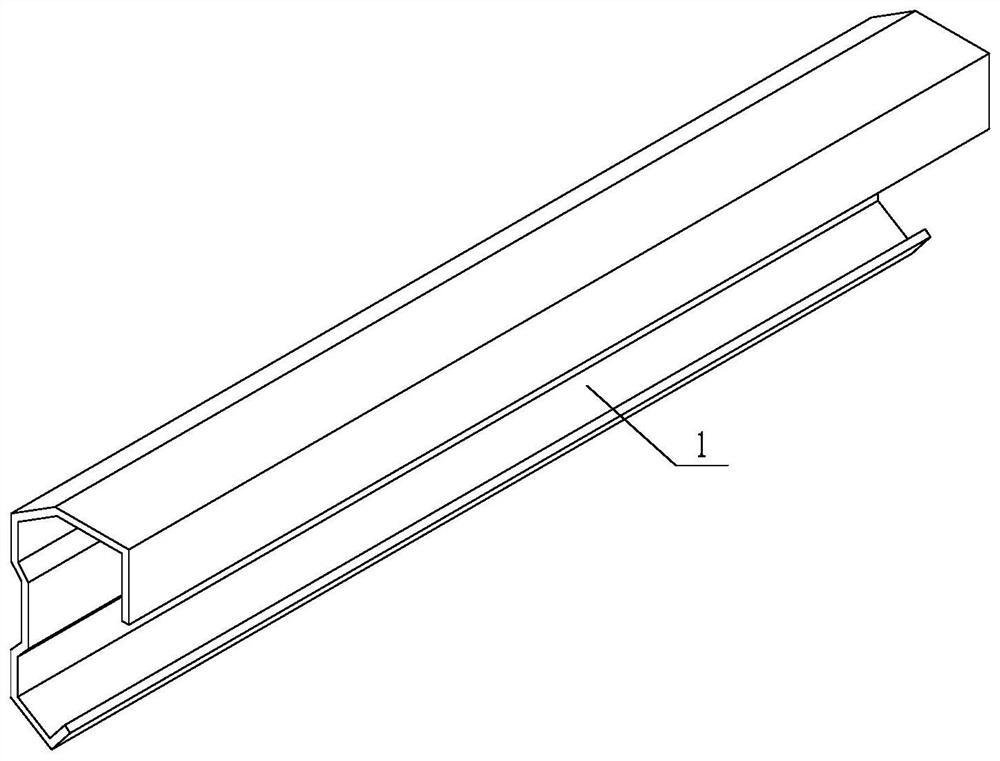 A Shuttle Rack Guide Rail Beam and Material Box Support