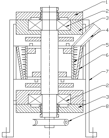 Threshing and separating mechanism of corn harvester