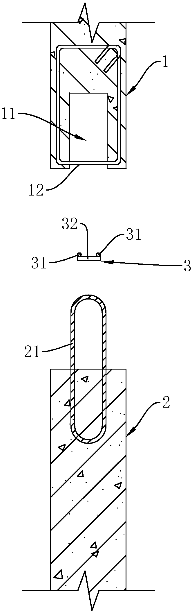Post-casting system for fabricated shear wall without template