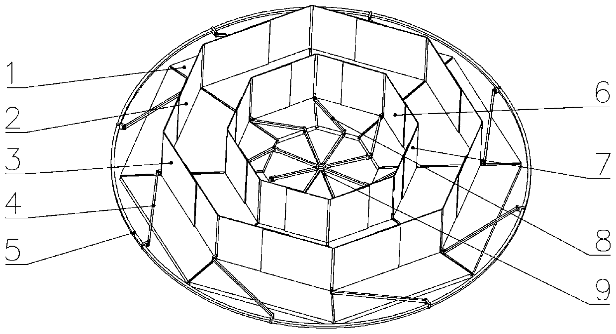 Size-variable annular working water tank structure for ultrasonic scanning of large-scale ring piece