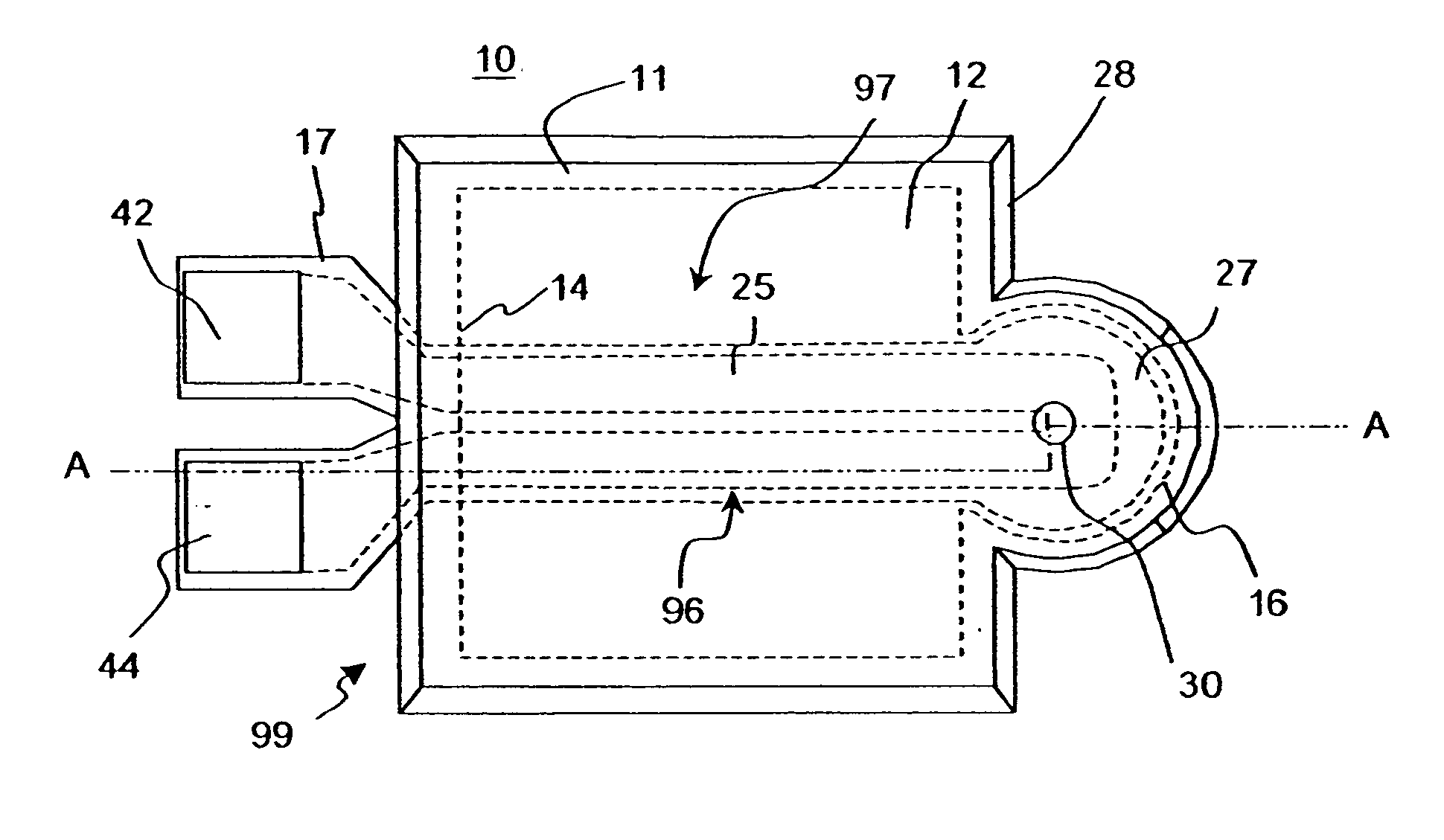 Liquid drop emitter with split thermo-mechanical actuator