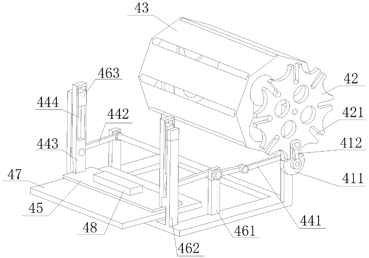 Automatic packaging device for colored crepe paper