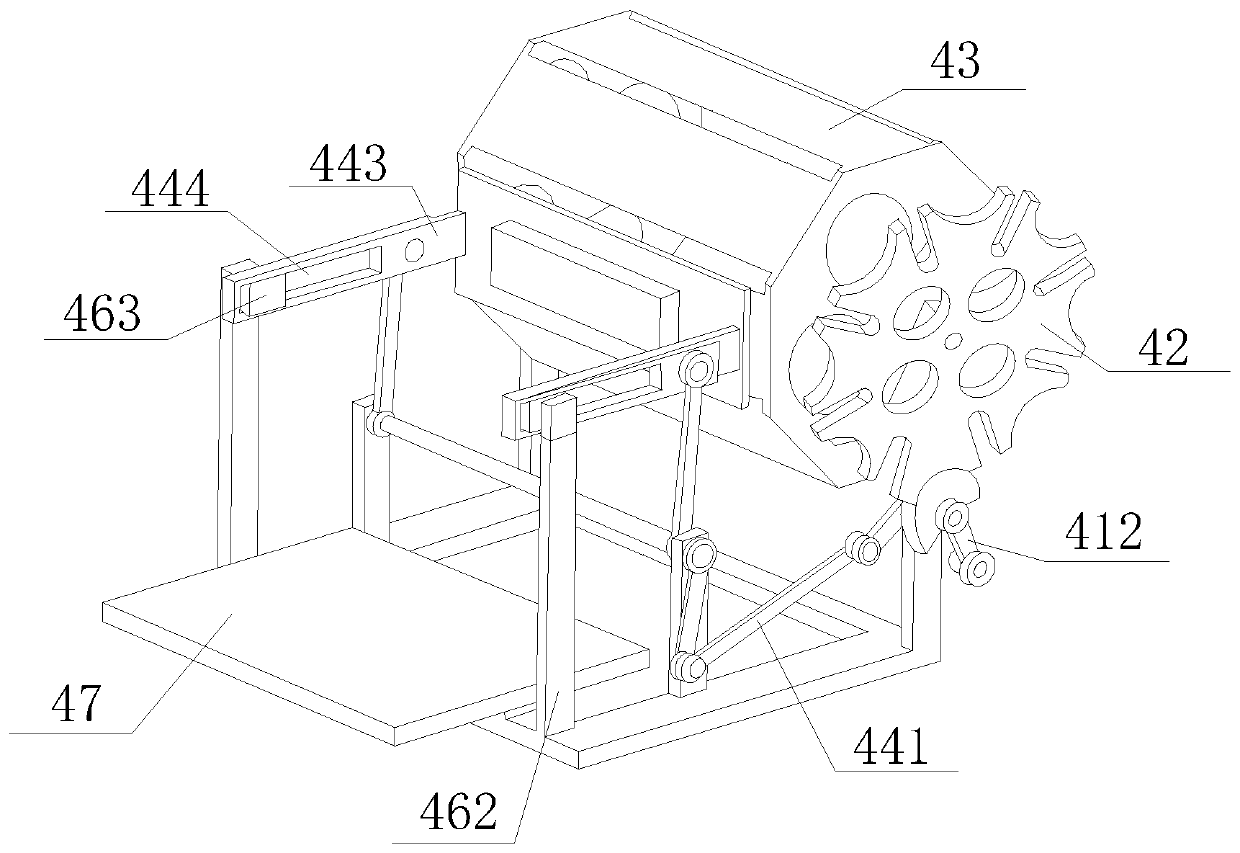Automatic packaging device for colored crepe paper