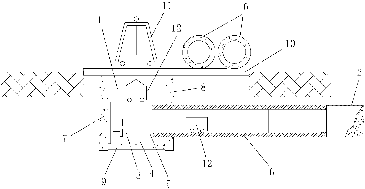 Construction method of pipe jacking in silt soil layer based on steel sleeve tool pipe